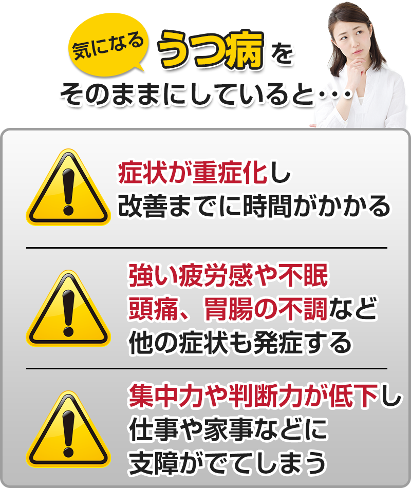 【うつ病】そのままにしていると…